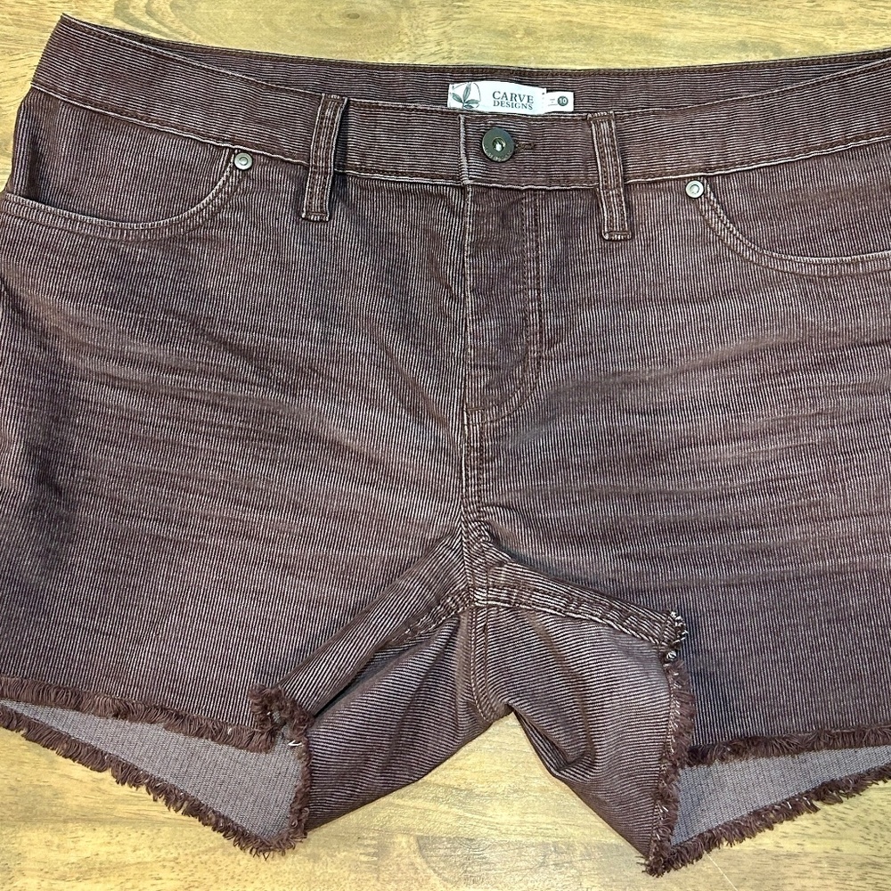 Carve Designs Women’s Oahu Shorts 4” Inseam Dark Fawn Size 10